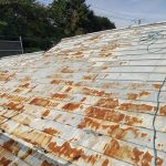 宮城県宮城郡利府町　錆びてしまった鋼板屋根を・・・